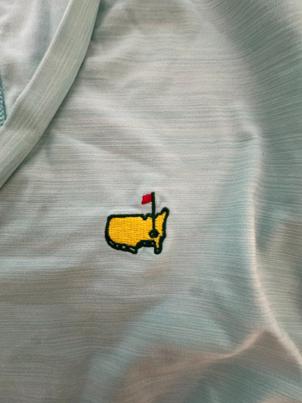 Masters Augusta National Women's Heathered Performance Tee Medium Seafoam Green - Picture 2 of 4